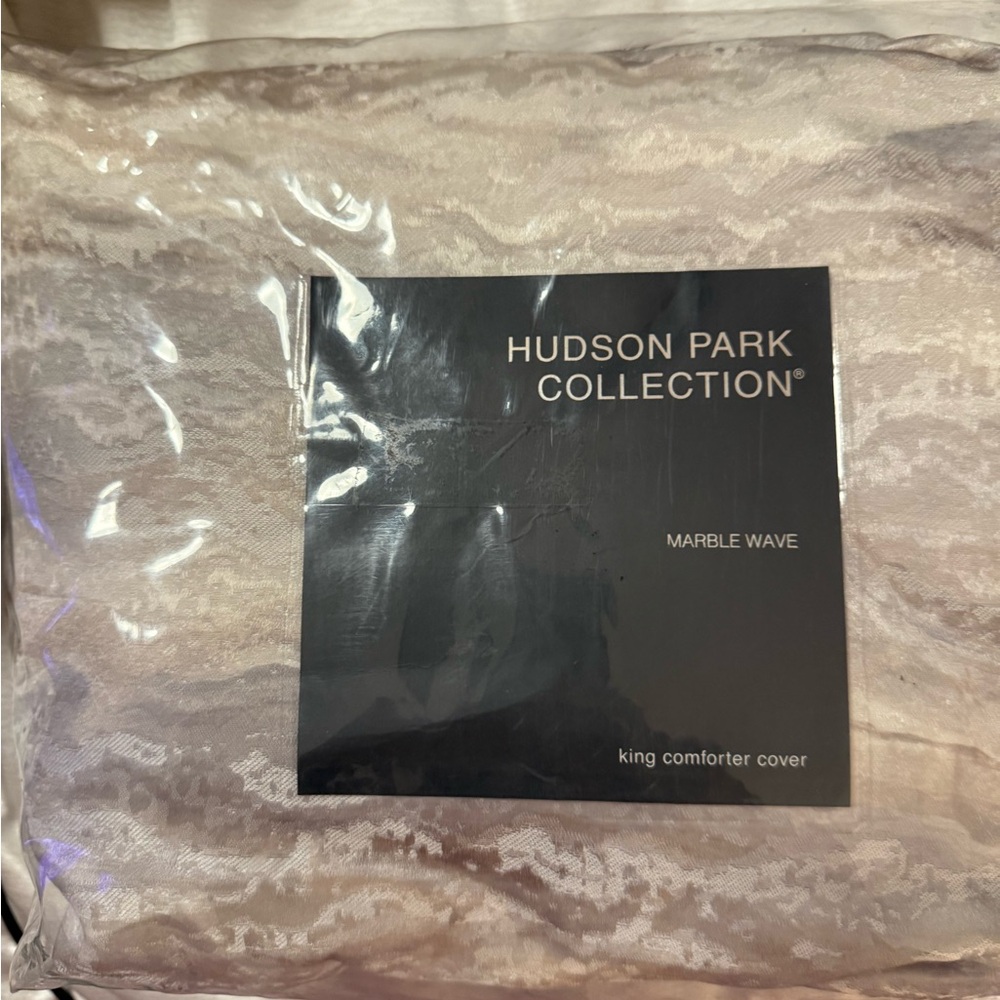 Hudson Park Cream and Gray King Comforter Set - Picture 4 of 6